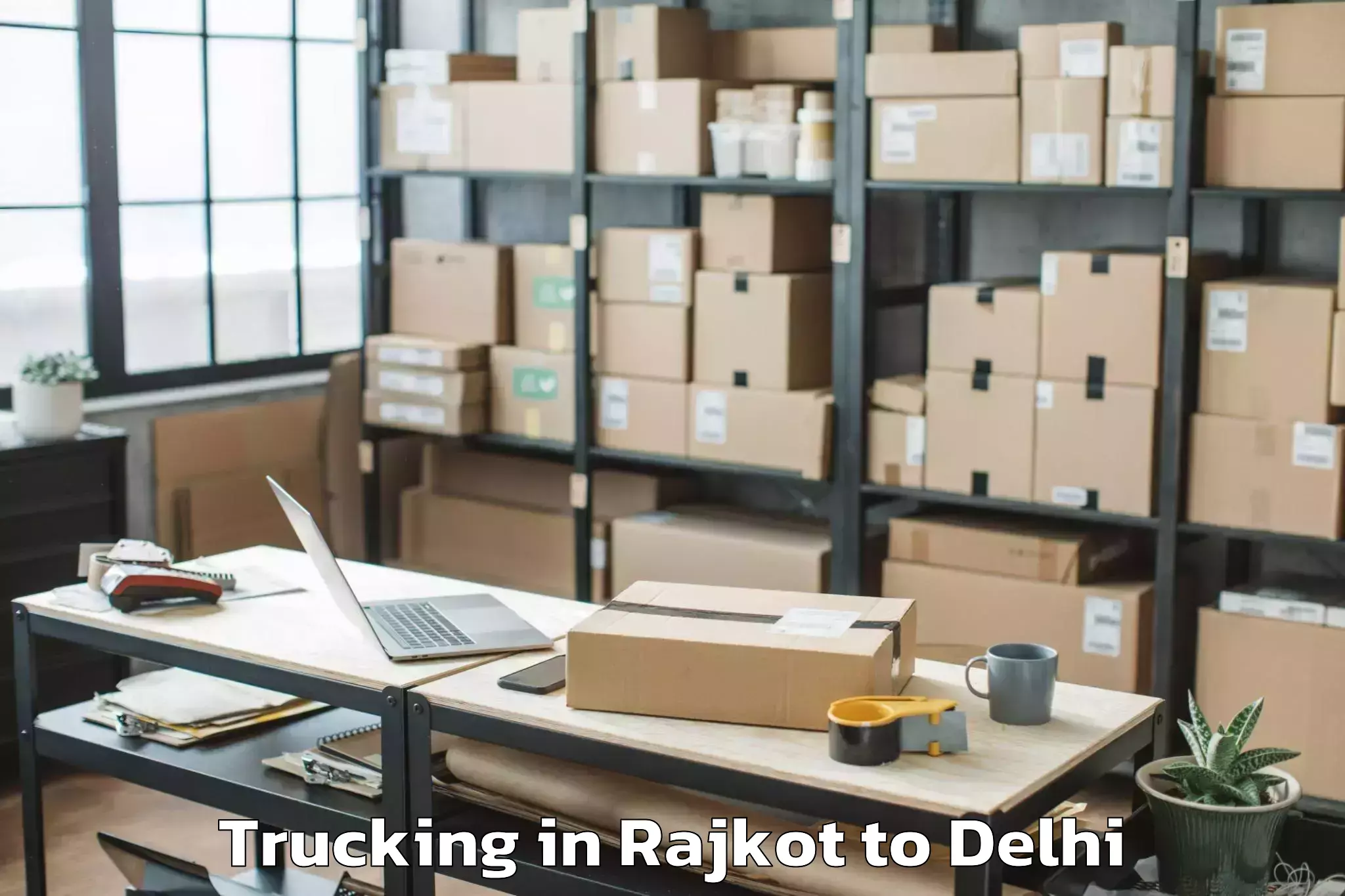 Leading Rajkot to D Mall Paschim Vihar Trucking Provider